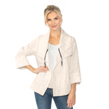 Crackle Print Jacket in Taupe - 6793J-TPE