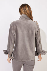 Corded Velour Jacket — pearl