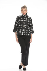Short Polka-Dot Jacket in Black/Grey - 3918-POK