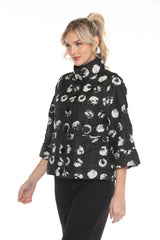 Short Polka-Dot Jacket in Black/Grey - 3918-POK