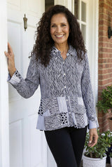 Viscose Rayon Crepe Bali Flounce Shirt - 39425