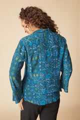 Viscose Rayon Crepe Garden Flounce Shirt - 39620