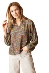 Habitat Garden Ruched Collarshirt - Olive - image 1
