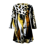 Animal Print V-Neck Tunic in Multi - 26853-TU