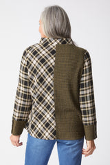 Cozy Holiday Plaid Button-Detail Top - 40295