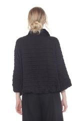Crinkle Texture Zip-Front Jacket - 4062