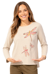 Soft Cotton Mosaic Dragonfly Tee - 40725 - Sizes XS & M Only!
