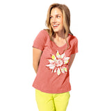 Peruvian Cotton Painted Sunflower Tee - 40800 - Size S