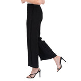 Pull-On Wide-Leg Crinkle Pant in Black - 1223-BLK