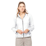 Sun Washed Zip Front Jacket in White - 42641-WHT