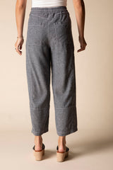 Linen Seamed Crop Pant - 41577