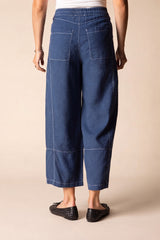 Linen Seamed Crop Pant - 41577