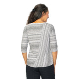 Mixed Direction Boatneck Top - 57235