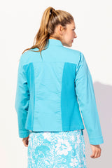 Sun Washed Zip Front Cotton Jacket in Maui - 42641-MAUI