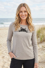 Sneaky Cat Crew Tee — citron