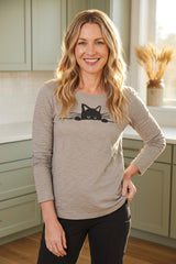 Sneaky Cat Crew Tee — citron