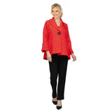 Textured Hi-Low Jacket in Red - 7525J-RD