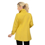 Techno Knit Sculpted Button Jacket in Mustard - 7509J-MST