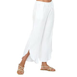 Striped Rib-Knit Tulip Pant - JR104