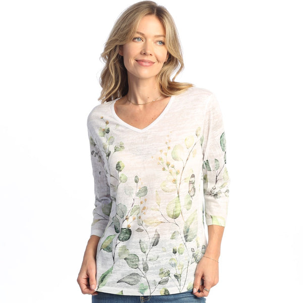 Jess & Jane "Rosemary" Abstract Sublimation Burnout Top - 45-1859