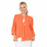 Crinkle Texture One-Button Jacket with Asymmetric Hem - 4507J - Limited Sizes!