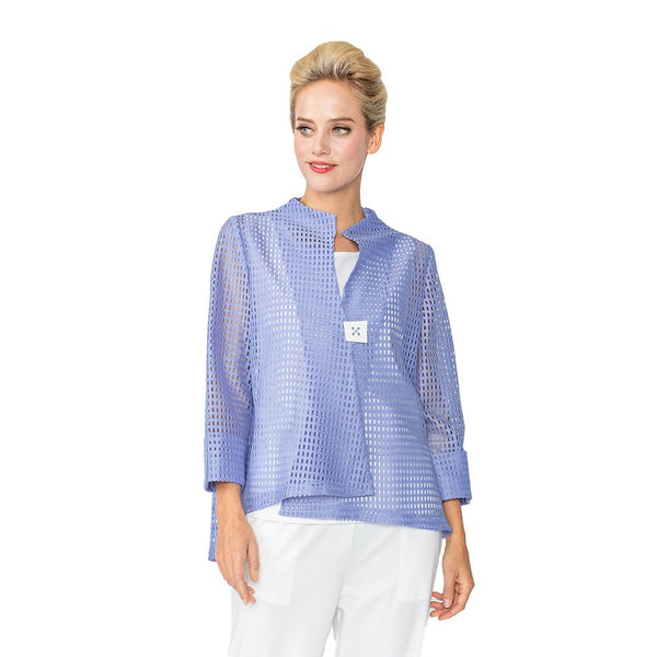 IC Collection Laser-Cut Asymmetric Jacket in Periwinkle - 4517J-PW