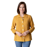 Textured Cotton Jacket in Honey - 60627HNY - Sizes L & XXL