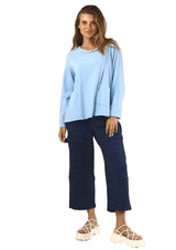 Multi Pocket Crop Pant in Ink - 46868-INK