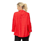 Elegant Textured One-Button Jacket in Red - 6288J-RD