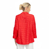 Textured One-Button Jacket in Red - 6288J-RD