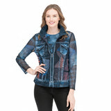 Denim & Musical Print Mesh Twin Set - 31429-BLU - Size XXL Only!