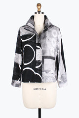 Striking Geometric Soft Micro-Cord Jacket - 4851 - Sizes L - XXL