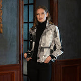 Striking Geometric Soft Micro-Cord Jacket - 4851 - Sizes L - XXL
