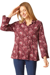 Floral Print Flounce Shirt/Jacket - 48723 - Size XXL Only!