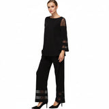 Mesh Trim Top in Black - 4896T- BLK