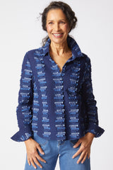 Embroidered Cotton Shaped Hem Shirt - 49224