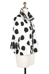 Polka-Dot Jacket in Black & White- 4939-WT - Size L Only!