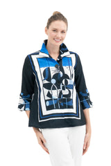 Framed Geometric Art-Print Jacket - 4957