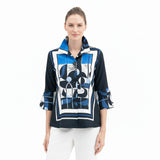 Framed Geometric Art-Print Jacket - 4957