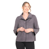 Classic Grey Microsuede Jacket - 4977-GRY