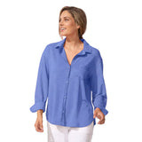 Soft Modal Terry Button Front Shirt Jacket - 26895
