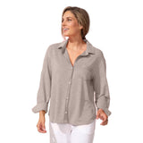 Soft Modal Terry Button Front Shirt Jacket - 26895