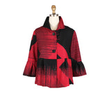 Artful Red & Black Graphic Jacket - 5003-RED