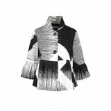 Artful Black & White Graphic Jacket - 5003-WT