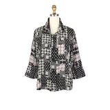 Playful Mix Pattern Button Front Jacket - 5028