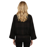 Textured Zip-Front Jacket in Black - 5046