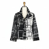 Abstract Geometric Jacket in Black & White - 5055