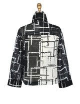 Abstract Geometric Jacket in Black & White - 5055