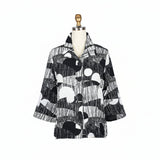 Abstract Art Print Jacket in Black/White - 5062