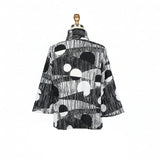 Abstract Art Print Jacket in Black/White - 5062